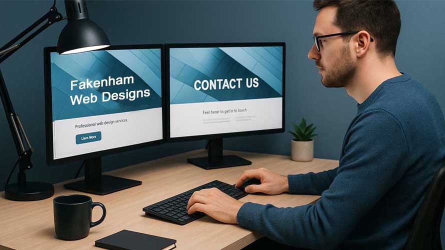 A web designer at work - Aylsham Web Designs